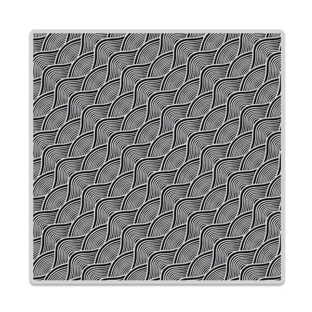 Wave Pattern Bold Prints Cling Stamp