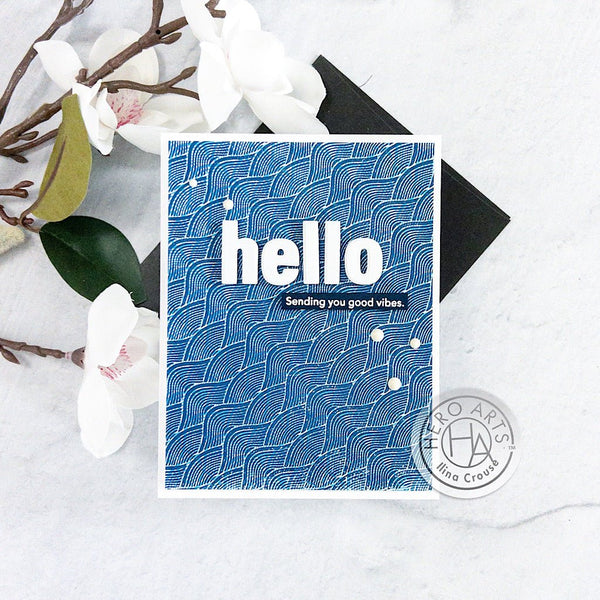Wave Pattern Bold Prints Cling Stamp