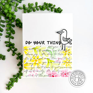 Positive Script Bold Prints Cling Stamp