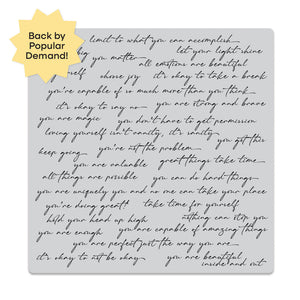 Positive Script Bold Prints Cling Stamp