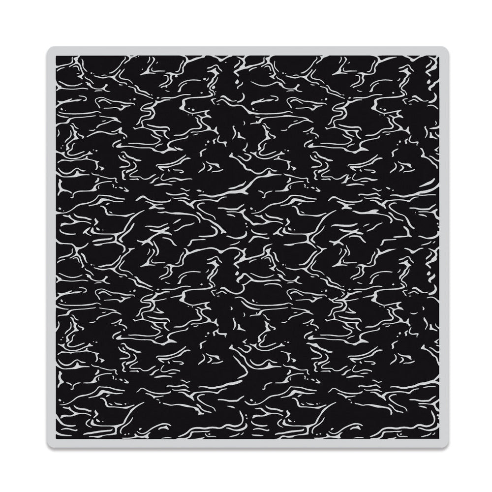 Aqua Texture Bold Prints Cling Stamp