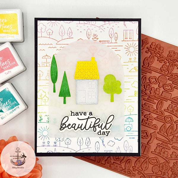 Park Background Bold Prints Cling Stamp