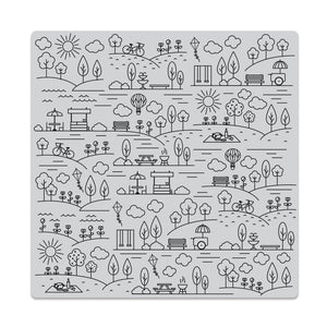 Park Background Bold Prints Cling Stamp