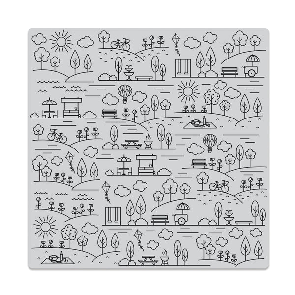 Park Background Bold Prints Cling Stamp
