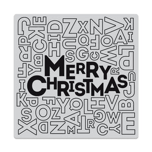 Merry Christmas Letter Bold Prints Cling Stamp