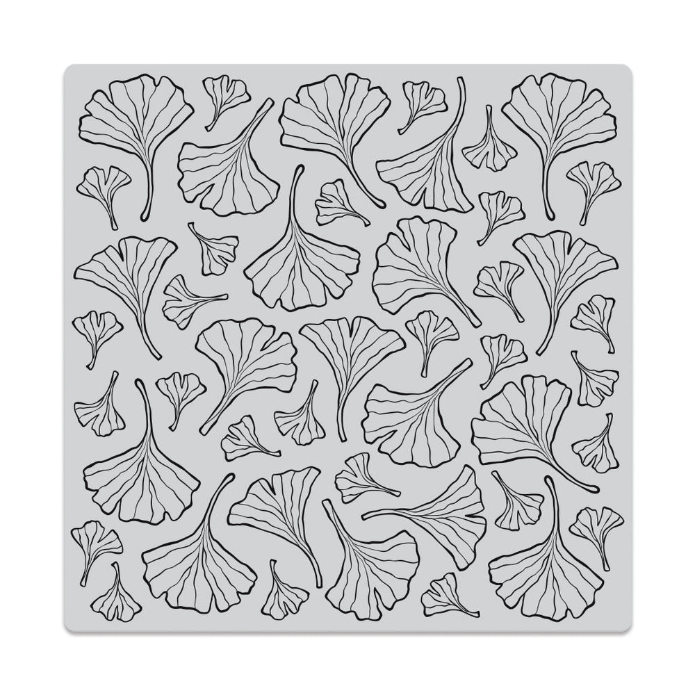 Ginkgo Leaves Pattern Bold Prints Cling Stamp