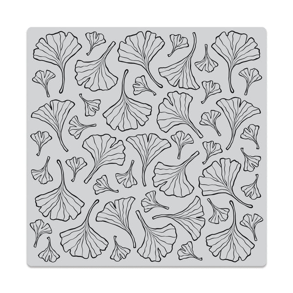 Ginkgo Leaves Pattern Bold Prints Cling Stamp
