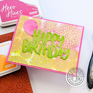 Sunburst Flowers Bold Prints Cling Stamp