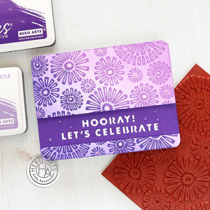 Sunburst Flowers Bold Prints Cling Stamp