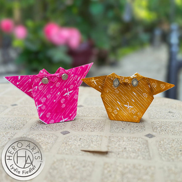 Origami Paper Bold Prints Cling Stamp