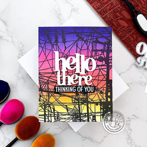 Power Lines Bold Prints Cling Stamp