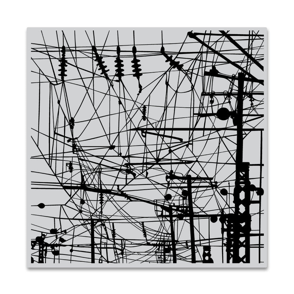 Power Lines Bold Prints Cling Stamp