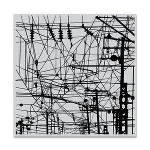 Power Lines Bold Prints Cling Stamp
