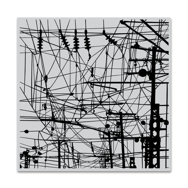 Power Lines Bold Prints Cling Stamp