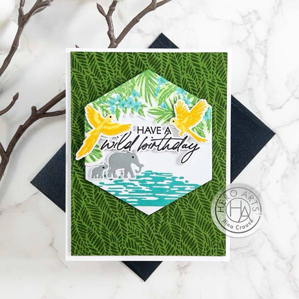 Leafy Background Cling Stamp