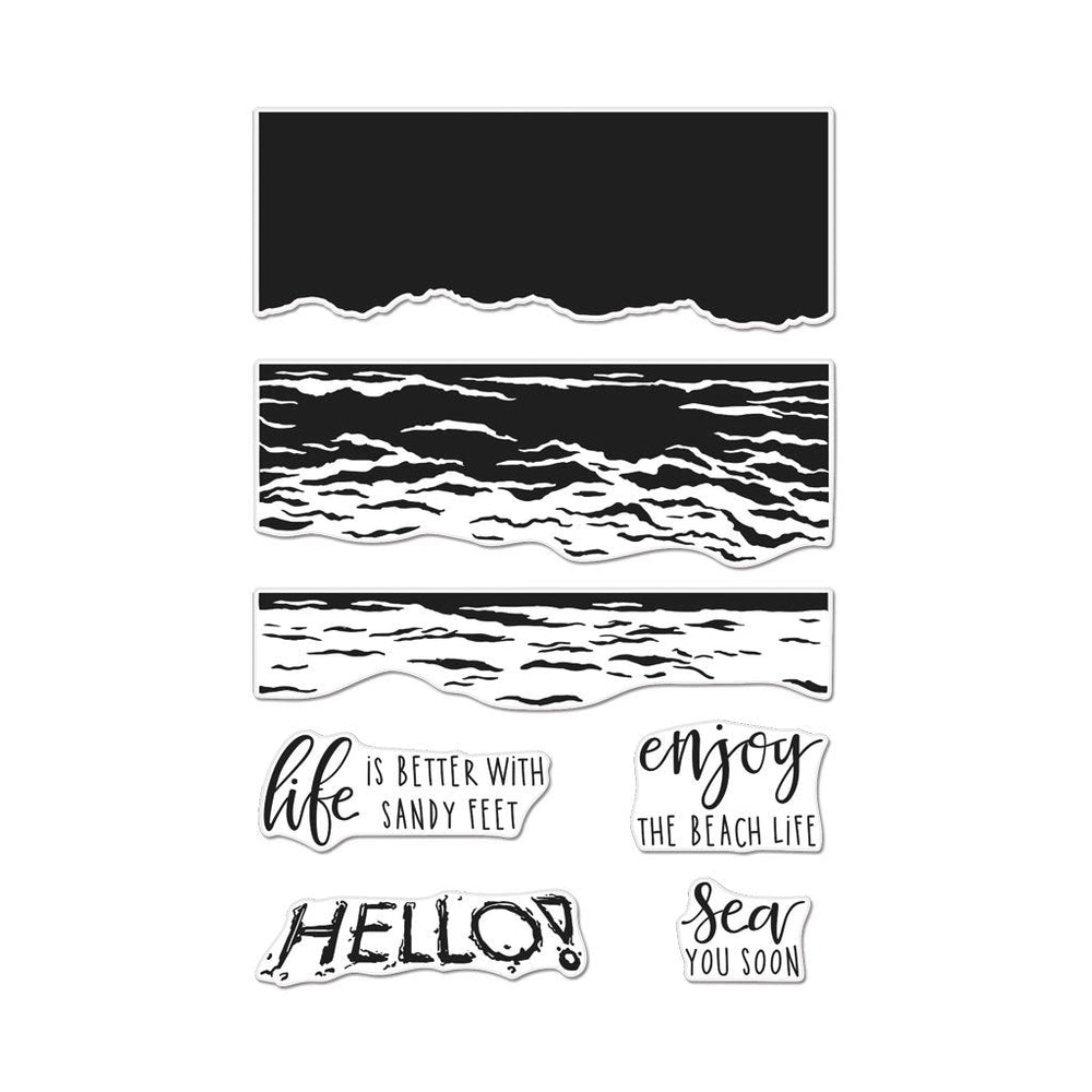 Color Layering Waves Clear Stamp Set