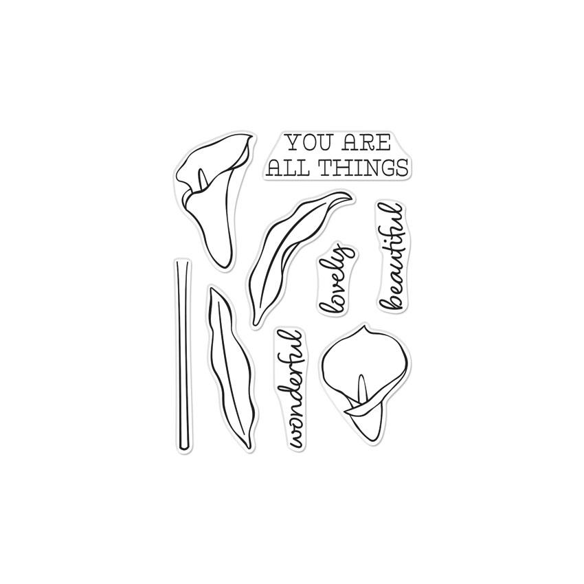 Hero Florals Arum Lily Clear Stamp Set