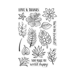 Tropical Flowers Clear Stamp Set