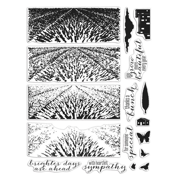 Lavender Field HeroScape Clear Stamp Set