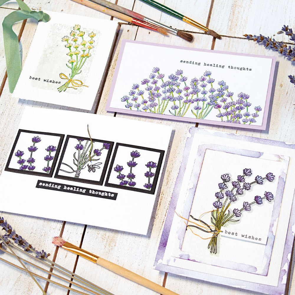 Hero Florals Lavender Bunch Clear Stamp Set