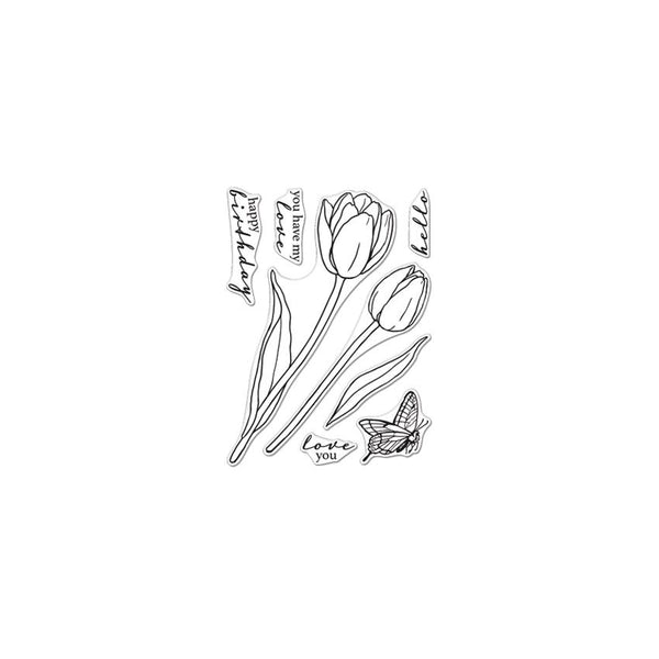 Hero Florals Tulips Clear Stamp Set
