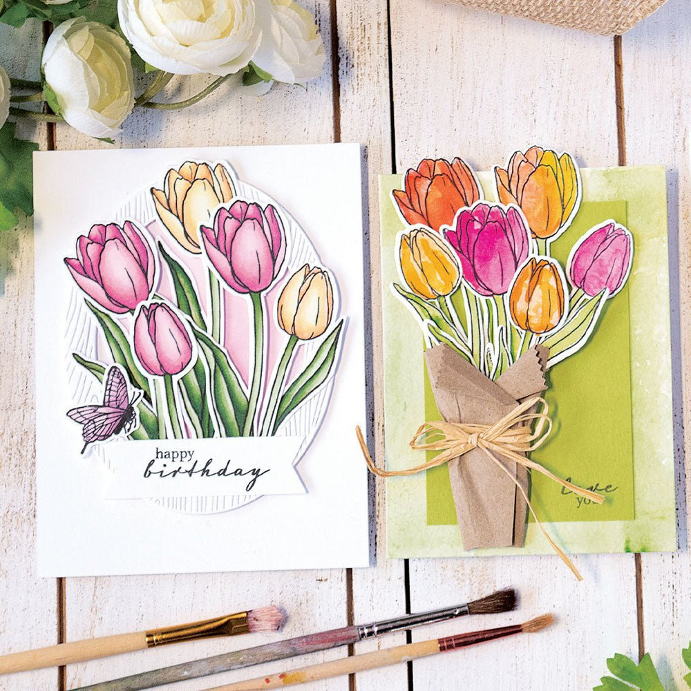 Hero Florals Tulips Clear Stamp Set