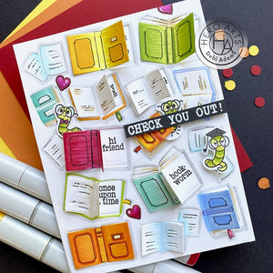 Bookworm Messages Clear Stamp Set