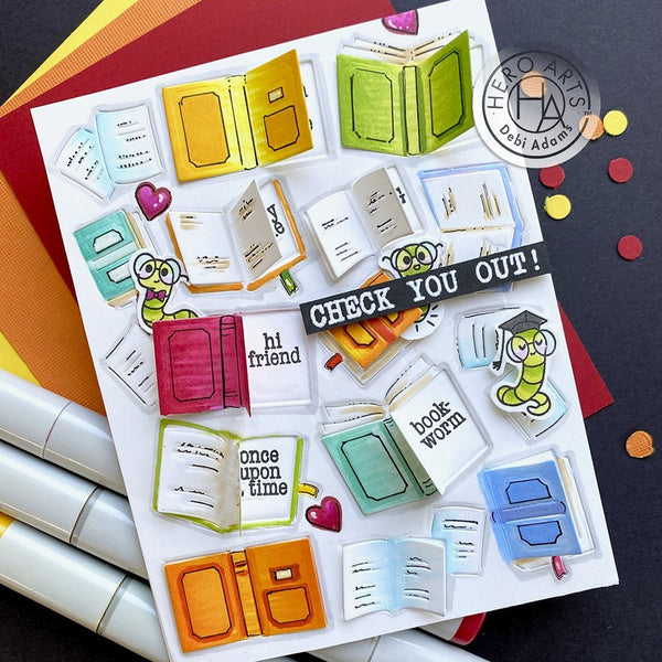 Bookworm Messages Clear Stamp Set