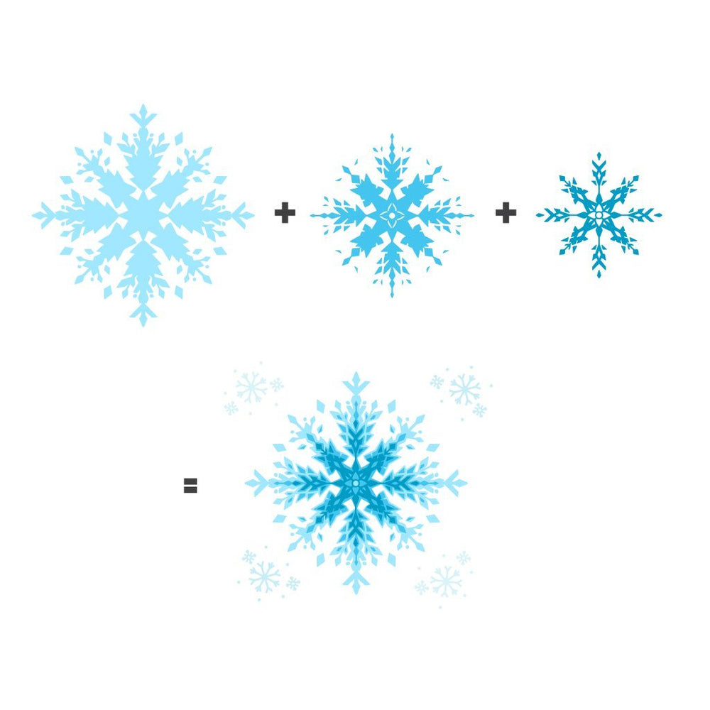 Color Layering Snowflake Clear Stamp Set