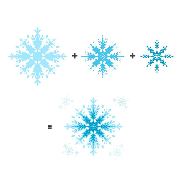 Color Layering Snowflake Clear Stamp Set