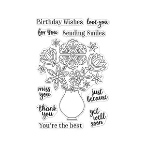 Flowers in Vase Clear Stamp Set