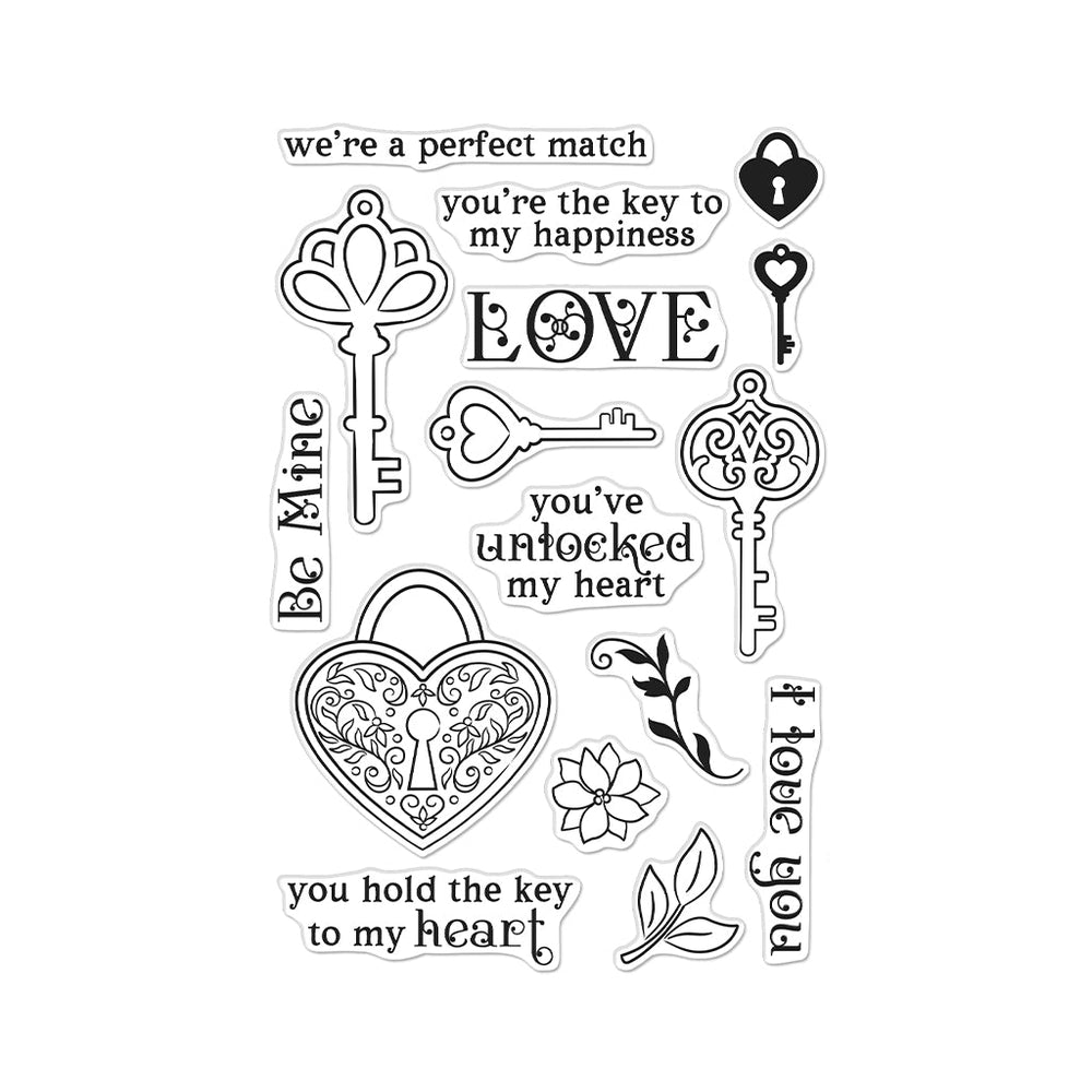 Key to My Heart Clear Stamp Set