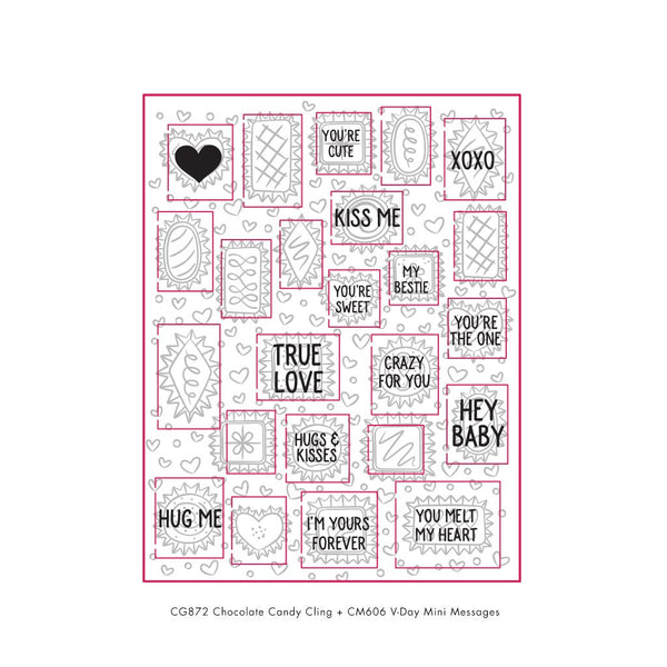 V-Day Mini Messages Clear Stamp Set