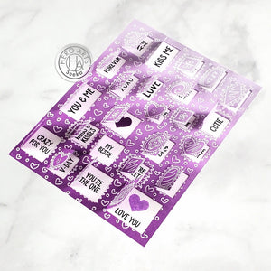 V-Day Mini Messages Clear Stamp Set