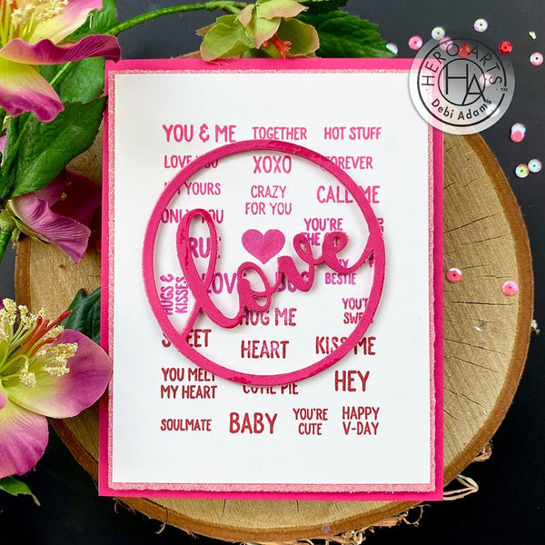 V-Day Mini Messages Clear Stamp Set