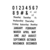Months and Days Clear Stamp Set