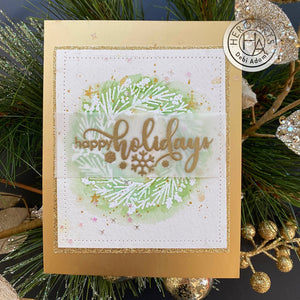 Snowflake Messages Clear Stamp Set