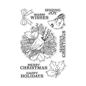 Holiday Cardinal Clear Stamp Set