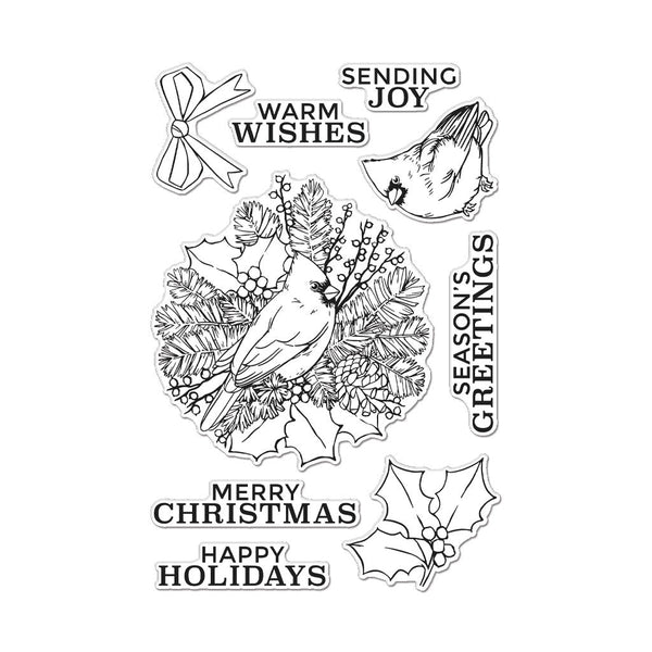 Holiday Cardinal Clear Stamp Set