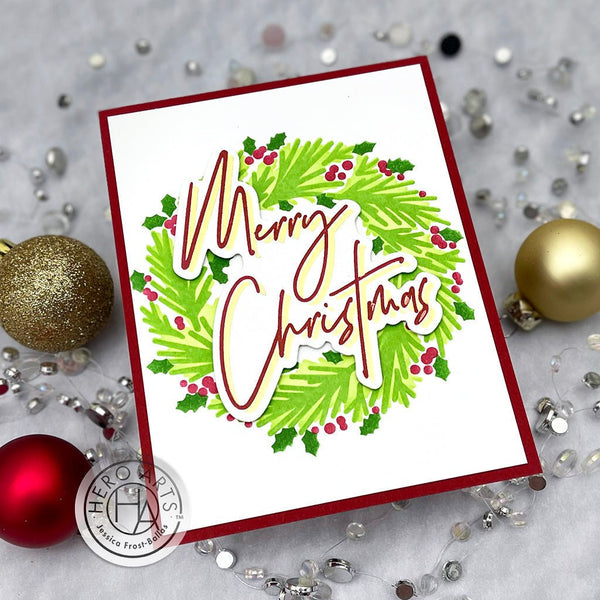 Hero Greetings Merry Christmas Clear Stamp Set