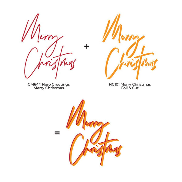 Hero Greetings Merry Christmas Clear Stamp Set