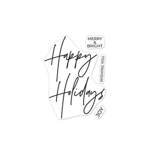 Hero Greetings Happy Holidays Clear Stamp Set