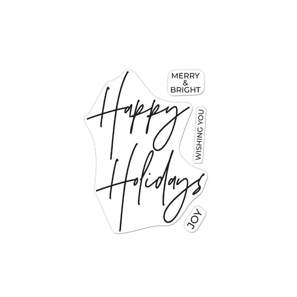 Hero Greetings Happy Holidays Clear Stamp Set