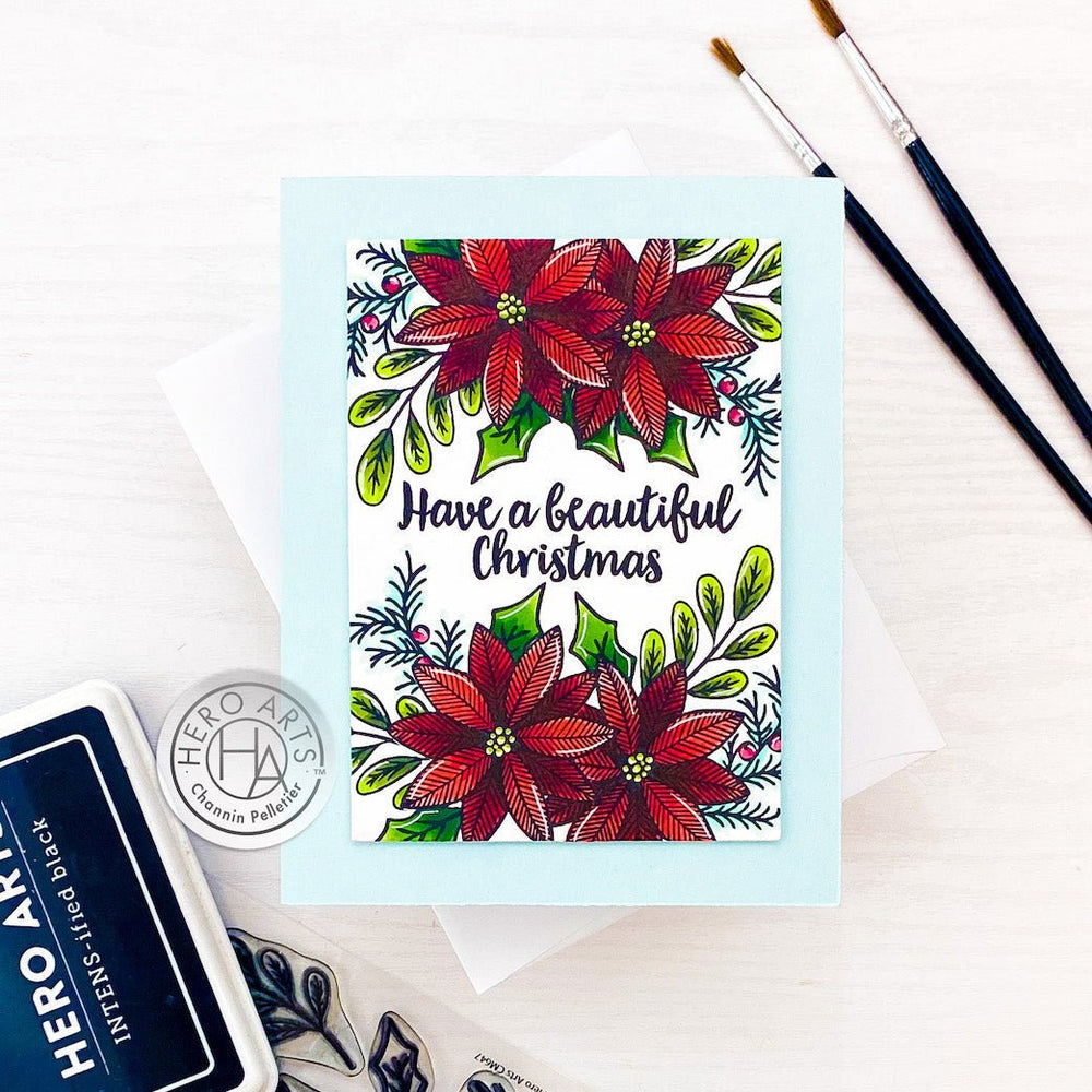 Poinsettia Arrangement Clear Stamp Set