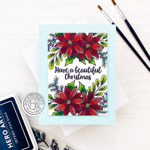 Poinsettia Arrangement Clear Stamp Set