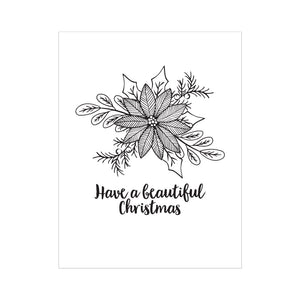 Poinsettia Arrangement Clear Stamp Set