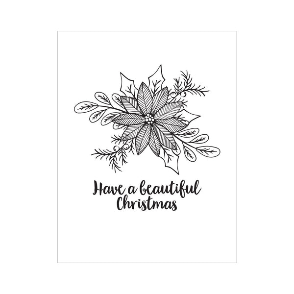 Poinsettia Arrangement Clear Stamp Set
