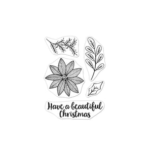 Poinsettia Arrangement Clear Stamp Set