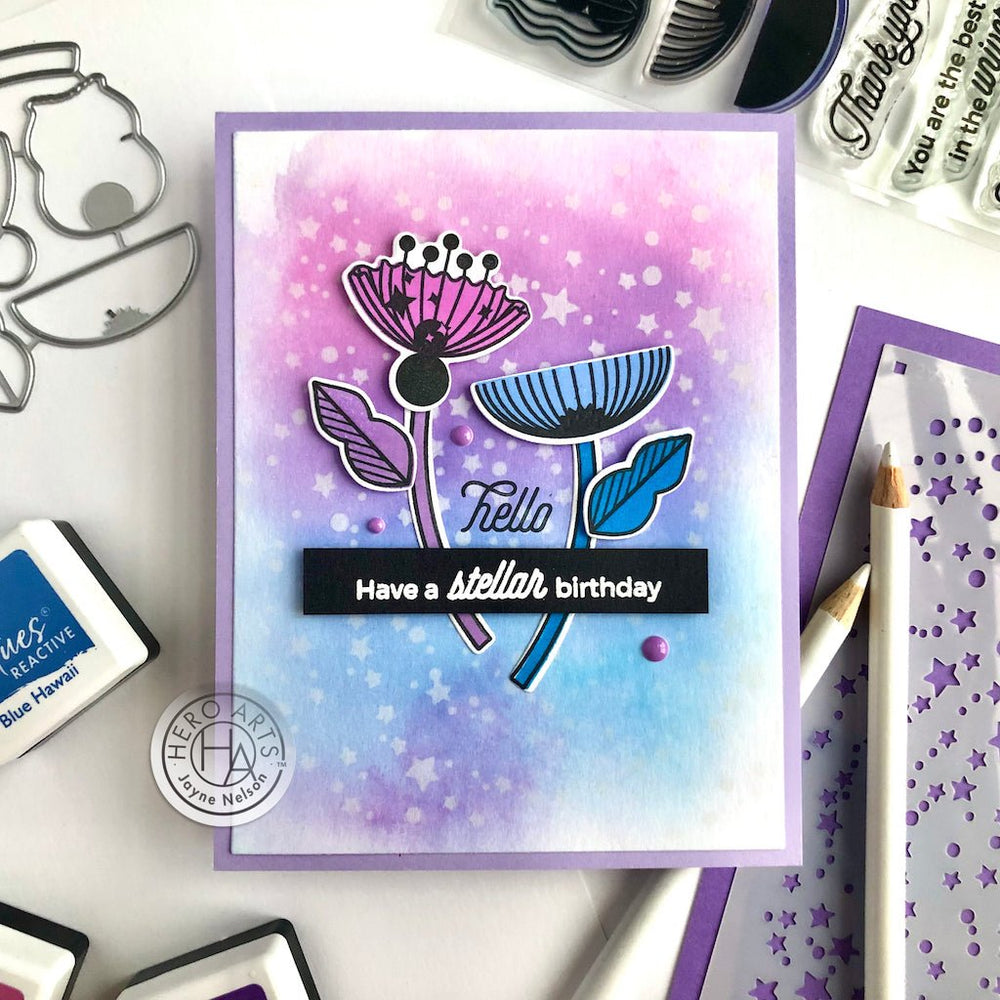 Color Layering Stellar Flowers Clear Stamp Set