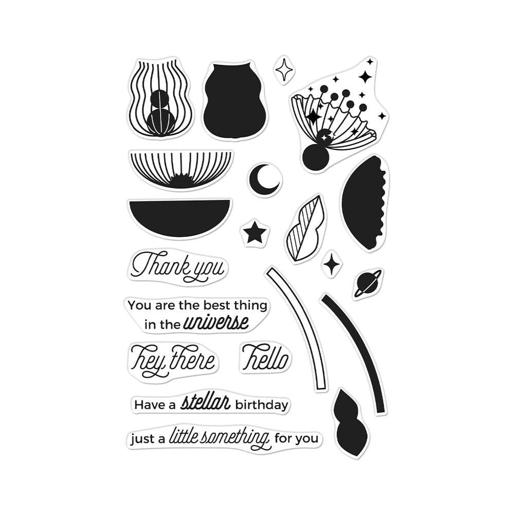 Color Layering Stellar Flowers Clear Stamp Set
